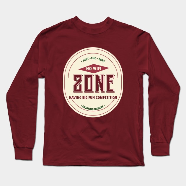 NO WIFI ZONE Long Sleeve T-Shirt by Pod11 Prints